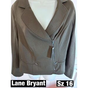 Lane Bryant Women's Brown Jacket passport Collection sz 16